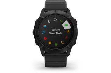 Image of Garmin Fenix 6X Pro Multisport GPS Smartwatch, Black w/Black Band, 010-02157-00