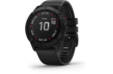 Image of Garmin Fenix 6X Pro Multisport GPS Smartwatch, Black w/Black Band, 010-02157-00