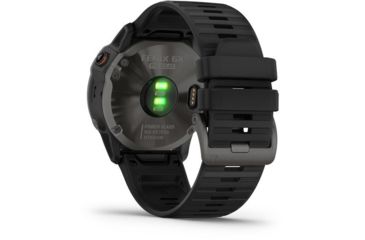 Image of Garmin Fenix 6X Pro Solar Multisport GPS Smartwatch, Ti Carbon Gray DLC w/Black Band, 010-02157-20