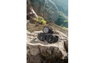 Image of Garmin Fenix 7 Sapphire Solar Watch, Carbon Gray DLC Titanium Case, Black Band, 010-02540-20