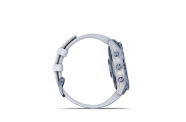 Image of Garmin Fenix 7 Sapphire Solar Watch, Mineral Blue DLC Titanium Case, Whitestone Band, 010-02540-24