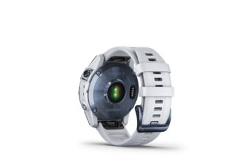Image of Garmin Fenix 7 Sapphire Solar Watch, Mineral Blue DLC Titanium Case, Whitestone Band, 010-02540-24