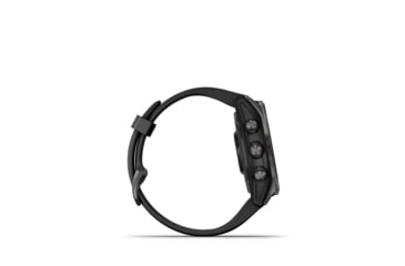 Image of Garmin Fenix 7S Sapphire Solar Watch, Carbon Gray DLC Titanium Case, Black Band, 010-02539-24