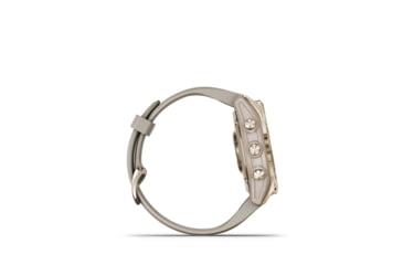 Image of Garmin Fenix 7S Sapphire Solar Watch, Cream Gold Titanium Case, Sand Band, 010-02539-20