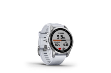 Image of Garmin Fenix 7S Watch, Silver Case, Whitestone Band, 010-02539-02