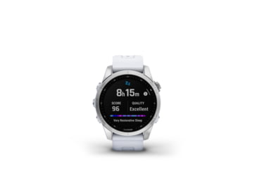 Image of Garmin Fenix 7S Watch, Silver Case, Whitestone Band, 010-02539-02