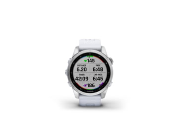 Image of Garmin Fenix 7S Watch, Silver Case, Whitestone Band, 010-02539-02