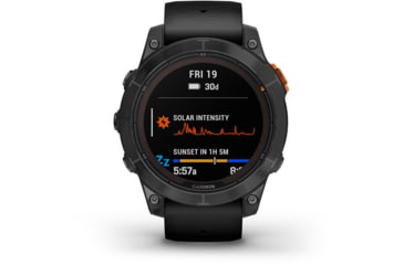 Image of Garmin Fenix 7X Pro Solar Edition Slate Gray with Black Band Watch, 010-02778-00