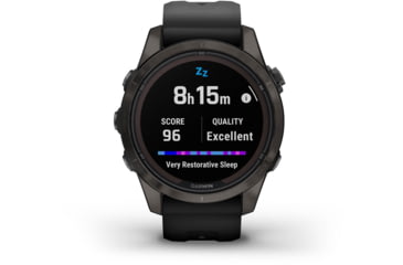 Image of Garmin Fenix 7X ProSapphire Solar Edition Titanium with Fog Gray/Ember Orange Band Watch, 010-02778-14