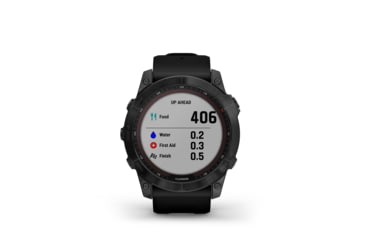 Image of Garmin Fenix 7X Sapphire Solar Watch, Black DLC Titanium Case, Black Band, 010-02541-22