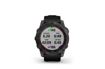 Image of Garmin Fenix 7X Sapphire Solar Watch, Carbon Gray DLC Titanium Case, Black Band, 010-02541-10