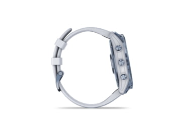 Image of Garmin Fenix 7X Sapphire Solar Watch, Mineral Blue DLC Titanium Case, Whitestone Band, 010-02541-14