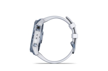 Image of Garmin Fenix 7X Sapphire Solar Watch, Mineral Blue DLC Titanium Case, Whitestone Band, 010-02541-14