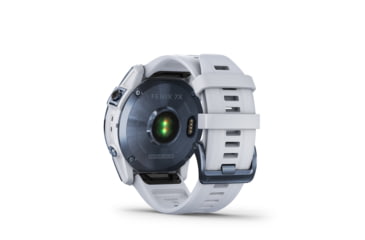 Image of Garmin Fenix 7X Sapphire Solar Watch, Mineral Blue DLC Titanium Case, Whitestone Band, 010-02541-14