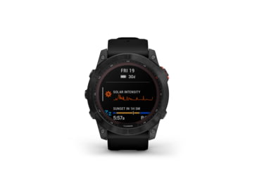 Image of Garmin Fenix 7X Solar Watch, Slate Gray Case, Black Band, 010-02541-00