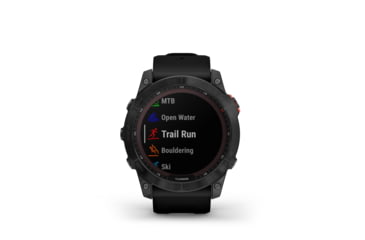 Image of Garmin Fenix 7X Solar Watch, Slate Gray Case, Black Band, 010-02541-00