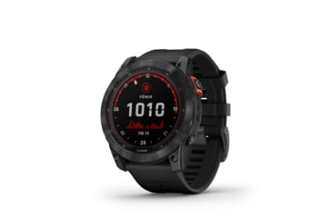 Image of Garmin Fenix 7X Solar Watch, Slate Gray Case, Black Band, 010-02541-00