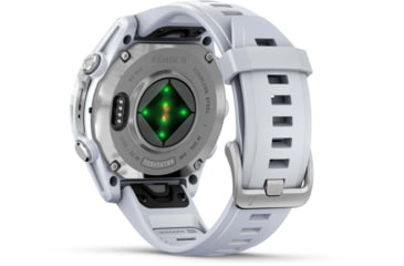 Image of Garmin fenix 8 AMOLED 43mm GPS Watch, Silver with Whitestone Silicone Band, 010-02903-00