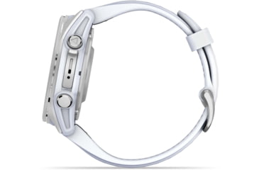 Image of Garmin fenix 8 AMOLED 43mm GPS Watch, Silver with Whitestone Silicone Band, 010-02903-00