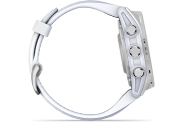 Image of Garmin fenix 8 AMOLED 43mm GPS Watch, Silver with Whitestone Silicone Band, 010-02903-00