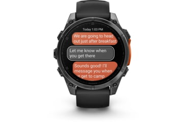 Image of Garmin fenix 8 AMOLED 47mm GPS Watch, Slate Gray with Black Silicone Band, 010-02904-00