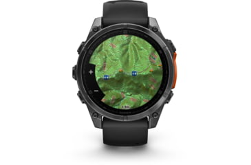 Image of Garmin fenix 8 AMOLED 47mm GPS Watch, Slate Gray with Black Silicone Band, 010-02904-00