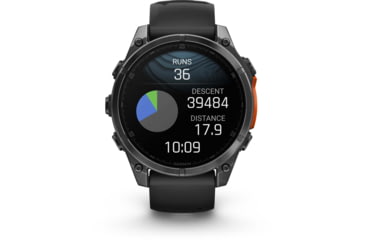 Image of Garmin fenix 8 AMOLED 47mm GPS Watch, Slate Gray with Black Silicone Band, 010-02904-00