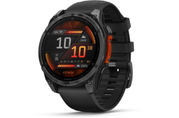 Image of Garmin fenix 8 AMOLED 47mm GPS Watch, Slate Gray with Black Silicone Band, 010-02904-00