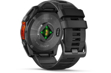 Image of Garmin fenix 8 AMOLED 51mm GPS Watch, Slate Gray with Black Silicone Band, 010-02905-00