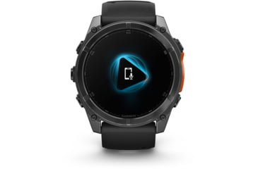 Image of Garmin fenix 8 AMOLED 51mm GPS Watch, Slate Gray with Black Silicone Band, 010-02905-00