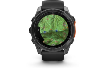 Image of Garmin fenix 8 AMOLED 51mm GPS Watch, Slate Gray with Black Silicone Band, 010-02905-00