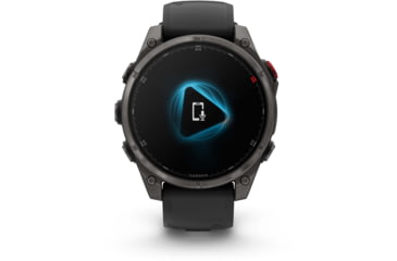 Image of Garmin Fenix 8 Pro Unisex Watches, 47mm Case Diameter, Titanium Bezel, Black/Pebble Gray Silicone Band, 010-03198-00