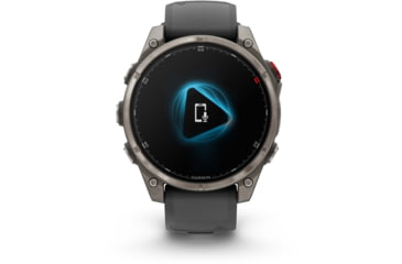 Image of Garmin Fenix 8 Pro Unisex Watches, 47mm Case Diameter, Titanium Bezel, Graphite/Black Silicone Band, 010-03198-10