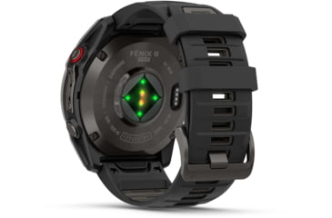 Image of Garmin Fenix 8 Pro Unisex Watches, 51mm Case Diameter, Titanium Bezel, Black/Pebble Gray Silicone Band, 010-03199-00