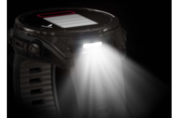 Image of Garmin fenix 8 AMOLED 43mm GPS Watch, Sapphire, Carbon Gray DLC Titanium with Black/Pebble Gray Silicone, 010-02903-20