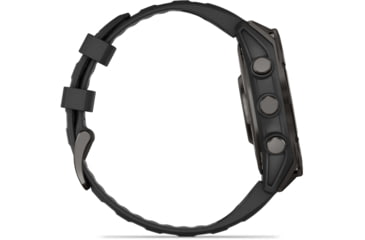 Image of Garmin fenix 8 AMOLED 47mm GPS Watch, Sapphire, Carbon Gray DLC Titanium with Black/Pebble Gray Silicone, 010-02904-20