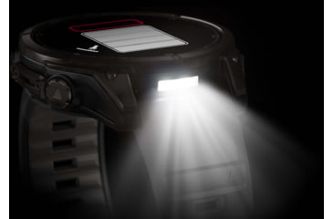 Image of Garmin fenix 8 AMOLED 47mm GPS Watch, Sapphire, Carbon Gray DLC Titanium with Black/Pebble Gray Silicone, 010-02904-20