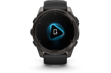 Image of Garmin fenix 8 AMOLED 51mm GPS Watch, Sapphire, Carbon Gray DLC Titanium with Black/Pebble Gray Silicone, 010-02905-20