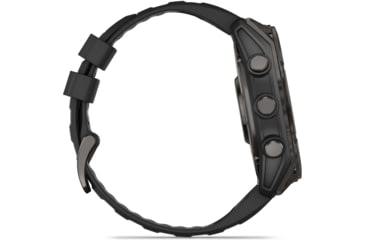 Image of Garmin fenix 8 AMOLED 51mm GPS Watch, Sapphire, Carbon Gray DLC Titanium with Black/Pebble Gray Silicone, 010-02905-20