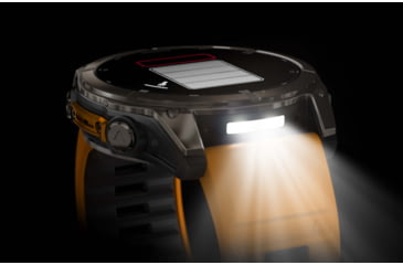 Image of Garmin fenix 8 AMOLED 51mm GPS Watch, Sapphire, Titanium with Spark Orange/Graphite Silicone Band, 010-02905-10