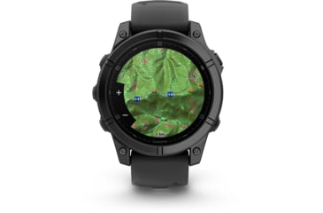 Image of Garmin fenix E AMOLED 47mm GPS Watch, Slate Gray Steel with Black Silicone Band, 010-03025-03