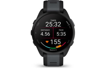 Image of Garmin Forerunner 165 43mm Watch, Black/Slate Gray, 010-02863-20