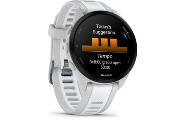 Image of Garmin Forerunner 165 43mm Watch, Mist Gray/Whitestone, 010-02863-21