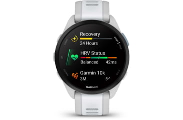 Image of Garmin Forerunner 165 43mm Watch, Mist Gray/Whitestone, 010-02863-21