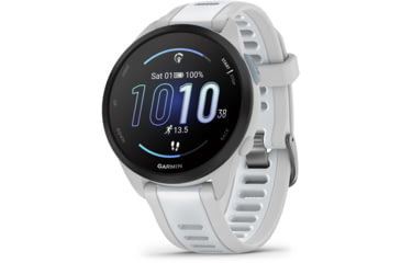 Image of Garmin Forerunner 165 43mm Watch, Mist Gray/Whitestone, 010-02863-21