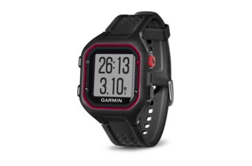 Image of Garmin Forerunner 25, GPS, Americas/PAC, Black/Red, Large 010-01353-00