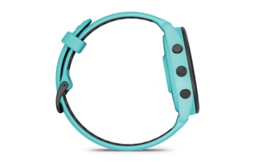 Image of Garmin Forerunner 265 Watch, Black Bezel w/ Aqua Case and Aqua/Black Silicone Band, 010-02810-02