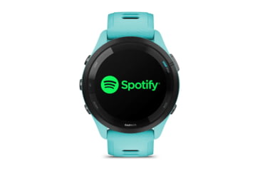 Image of Garmin Forerunner 265 Watch, Black Bezel w/ Aqua Case and Aqua/Black Silicone Band, 010-02810-02