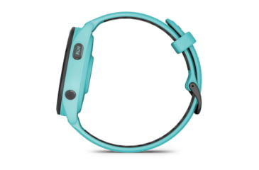Image of Garmin Forerunner 265 Watch, Black Bezel w/ Aqua Case and Aqua/Black Silicone Band, 010-02810-02