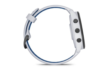 Image of Garmin Forerunner 265 Watch, Black Bezel w/ Whitestone Case and Whitestone/Tidal Blue Silicone Band, 010-02810-01